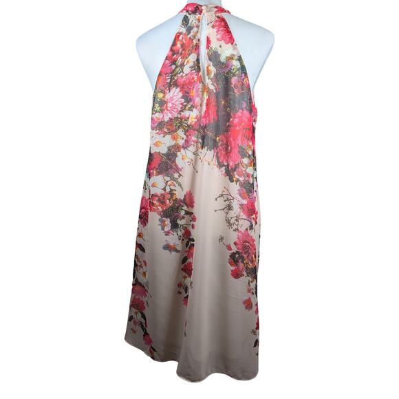 Poly chiffon Trapeze dress no brand Bust to 38" Length 39" - Picture 5 of 5